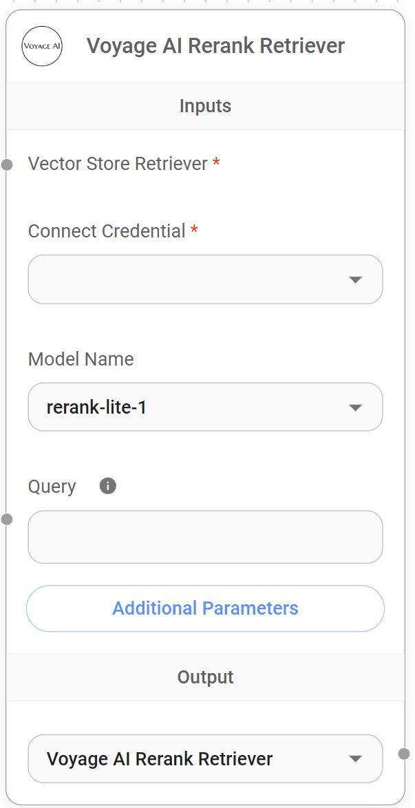 <p>Voyage AI Rerank Retriever Node</p>